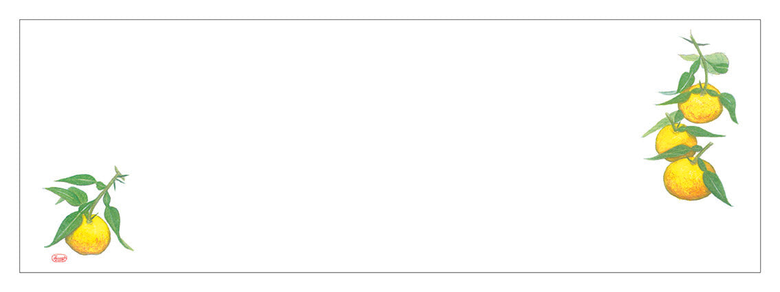 高級和紙おてもとマット　ゆず