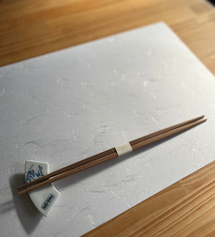 竹　炭化らんちゅう箸（帯） 26cm